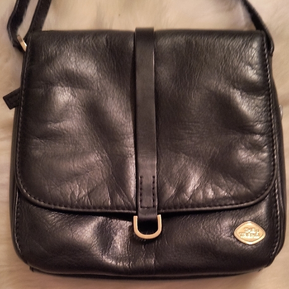 The Trend Black Leather Crossbody Bag. Made In Italy. Great Quality. - Picture 3 of 11